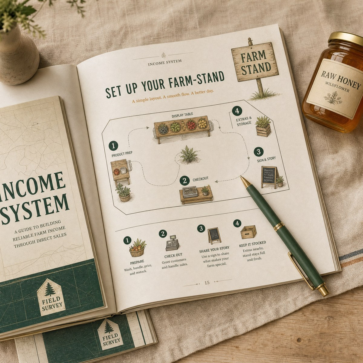 Income System open page — Set Up Your Farm-Stand
