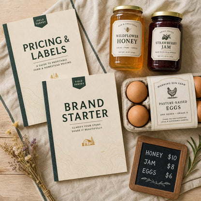 Pricing & Labels pack with jars and price sign