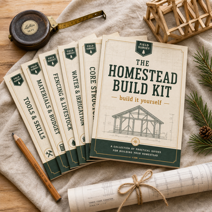 The Homestead Build Kit — six field guides with tools