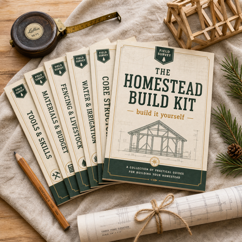 The Homestead Build Kit — six field guides with tools