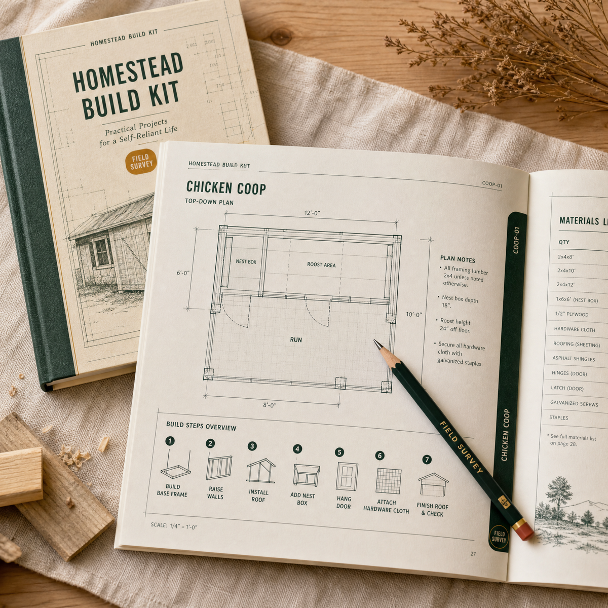 Inside the Build Kit — a chicken coop build plan